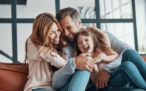 Happy, healthy family